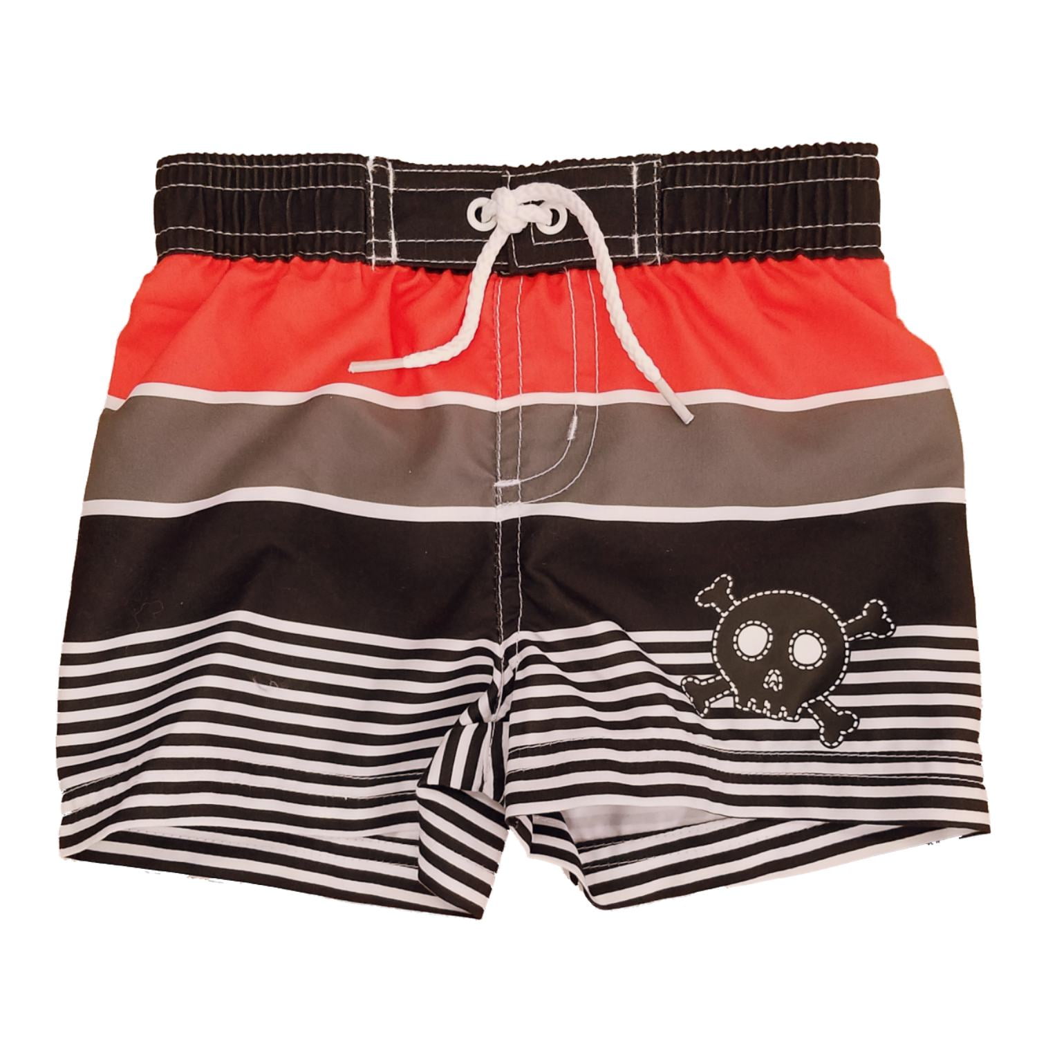 skull and crossbones swim trunks