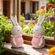 thumbnail image 5 of CaiYueKe Easter Bunny Decor Resin Figurine Home Decor Minimalist Tabletop Ornament Modern Farmhouse Decorations for Living Room Shelf Mantel Spring Holiday Gift, 5 of 7