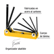thumbnail image 3 of Juego 8 Llaves Torx, Tipo Navajal, Amarillo/Negro, 3 of 4