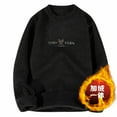 thumbnail image 3 of TFEOQRY Men's Crew Neck Sweater Thicken Lined Knitted Long Sleeve Casual Pullover Fall Winter Warm Top Black-2, 3 of 5