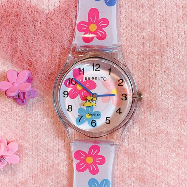 Color Small Flower Watch Female Middle School Students Fashion Heart Girls Candy Cute Korean Style