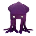 thumbnail image 2 of Segolike Octopus Headwear Hat Octopus Shaped Hat Costume Headwear Animal Cap Party Hat Cosplay Headgear Comfortable Flannel Suitable for Role Playing Gift Givi violet, 2 of 8
