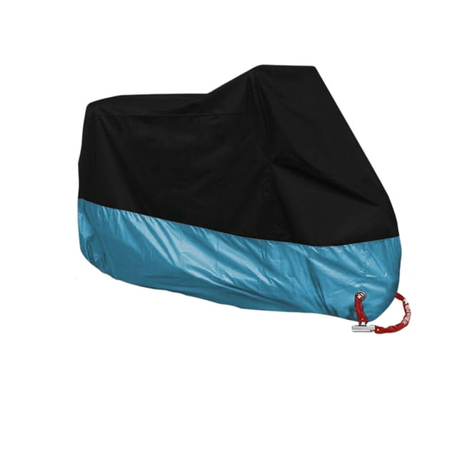 Riwesomey Cubierta de lluvia para motocicleta, Protector de tela impermeable para exteriores, cubiertas transpirables para patinete, accesorios para Ventana automotriz Negro+Azul