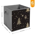 thumbnail image 6 of Collapsible Oxford Fabric Storage Cubes with Handles, Large Mid Foldable Oxford Cloth Bins Set of 2/6, Closet Organizers for Shelves Clothes Home Kitchen Toy - Snow Flake Christmas-1, 6 of 7