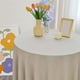 thumbnail image 5 of Manteles de lino con flecos para mesas pequeñas, 60 % algodón y 40 % lino, de 140 x 140 cm, cuadrados, para bodas, fiestas, interiores y exteriores. Lavables a máquina., 5 of 8