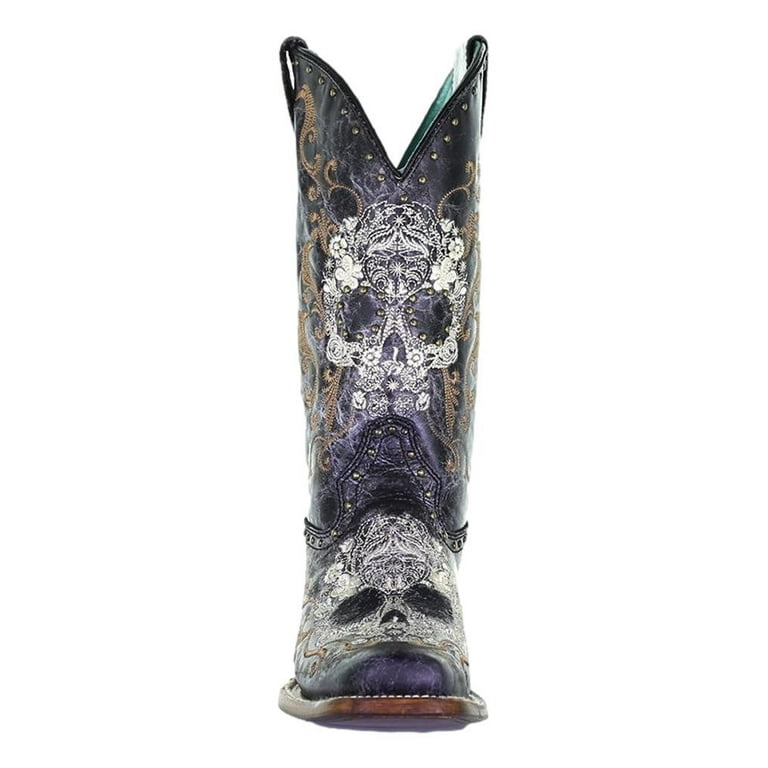 Womens skull cowboy boots hotsell