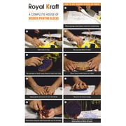 Royal Kraft Wooden Stamps for Henna Fabric Textile Paper Clay Pottery Border Block Printing (Set of 10)