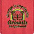 thumbnail image 2 of Instant Message - Change Inevitable Growth Optional - Women's Lightweight French Terry Pullover, 2 of 6