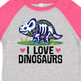 thumbnail image 4 of Inktastic Girl Dinosaur I Love Dinosaurs Girls Toddler T-Shirt, 4 of 5