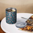 thumbnail image 3 of 12oz Coffee Tumblers Dark Blue Christmas Reindeer Pattern Stainless Steel Vacuum Insulated Travel Tumbler Coffee Cups Mug with Lid and Straw with Cleaning Brush for Cold & Hot Drinks, 3 of 5