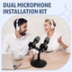 thumbnail image 4 of Kit de Instalación de Micrófono Dual, Soporte Universal para Micrófono, Soporte Doble para Micrófono, Soporte Amortiguador, 4 of 5
