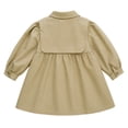 thumbnail image 5 of Tfken Coat For Girls Winter Fall Button Lightweight Coats Baggy Casual Warm Kids Classic Clothes Outerwear Size 2-3 Years Beige, 5 of 5