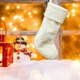 thumbnail image 4 of CuiLiyq Christmas Stockings, 18 Inch Large Plush White Stocking, Faux Lambswool Xmas Hanging Decor for Holiday Christmas Party Family Fireplace Decoration (White), 4 of 6