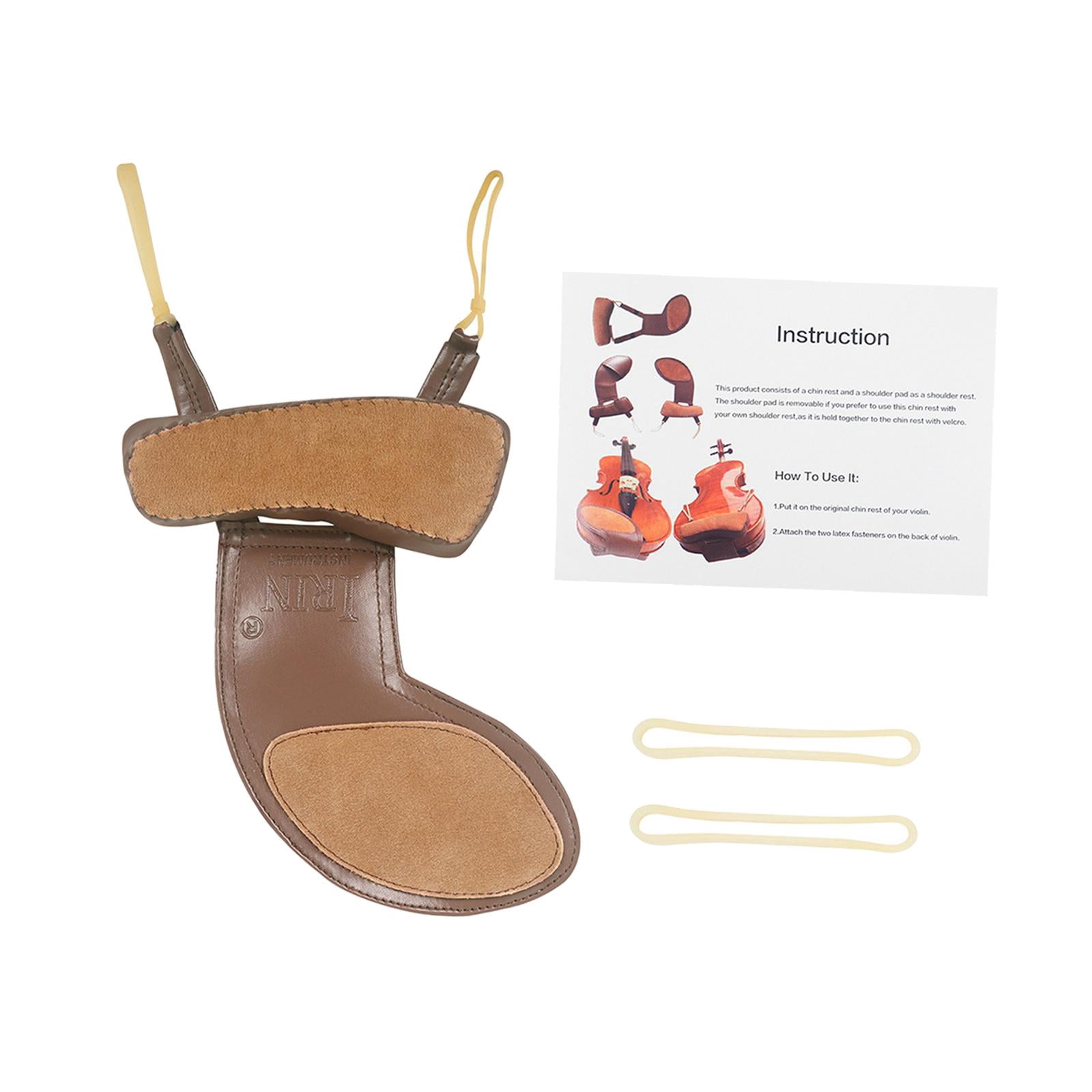 LeeQinersw Violin Shoulder Rest Pad Cover Anti Slip Chin Protector Chinrest Pad for Musical style D