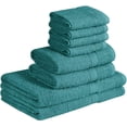 thumbnail image 3 of Beauty Threadz Solid Print Cotton Towels & Washcloths, Teal Blue, 8 Count, 3 of 5