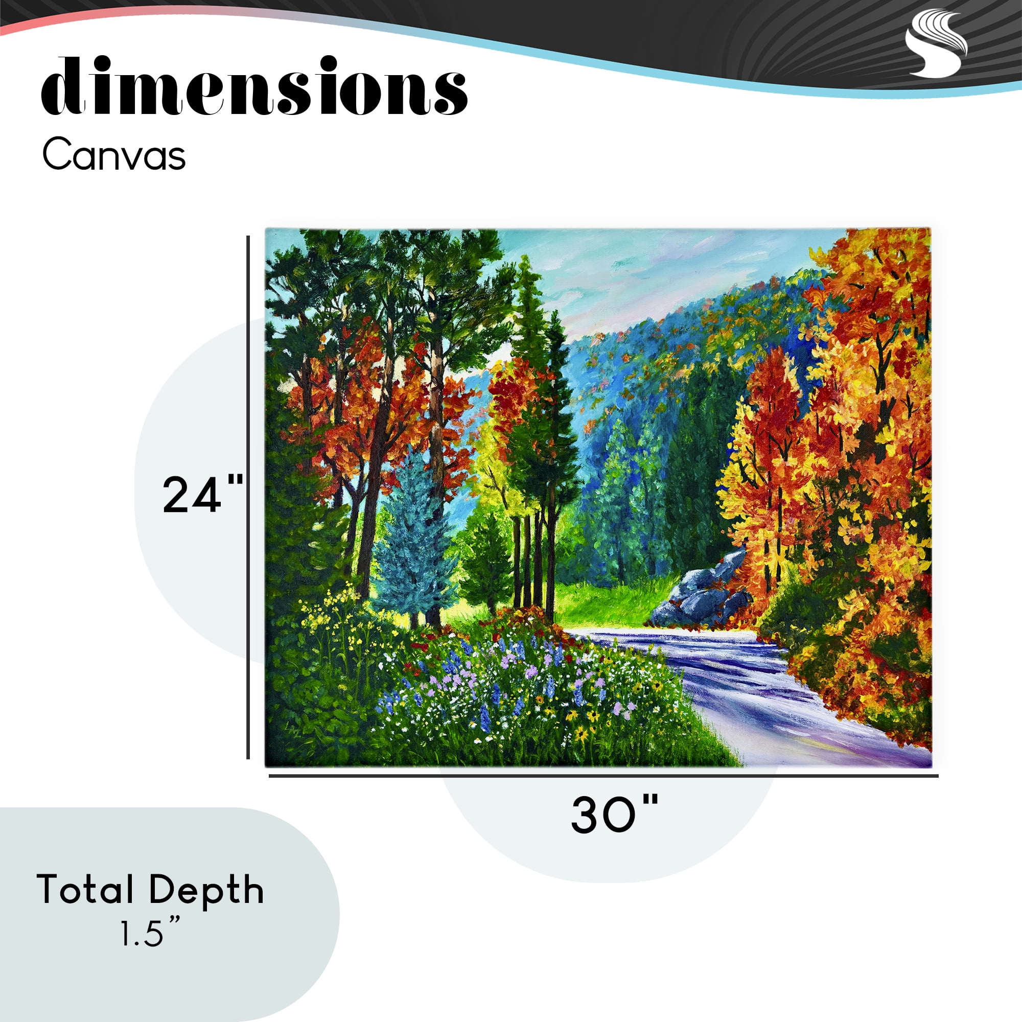 Stupell Industries Sunlit Autumn Woodland Pathway Canvas Wall Art, design by Lee Ann Zirbes