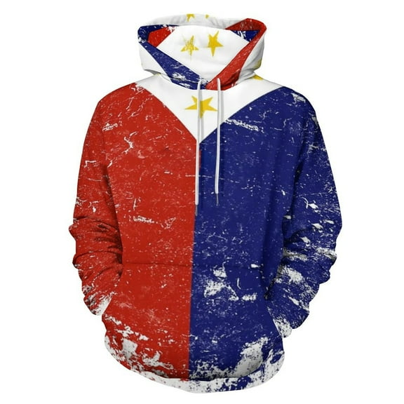 Filipino Vintage Distressed Philippines Flag Oversized Hoodies for Women Pullover Womens Clothes with Pocket Mens Ultimate Pullover Hoodie Sweatshirt S-6XL