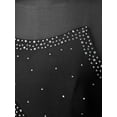 thumbnail image 5 of Haitryli Women's Long Sleeve Mesh Figure Ice Skating Dress Ballet Dance Leotard Black XL, 5 of 7