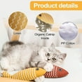 thumbnail image 3 of Gris, rojo, amarillo - Juego de 3 juguetes para gatos, juguete para gatos con funda en forma de pez, juguete interactivo para gatos con forma de pez, juguete para masticar, limpiador de dientes, 3 of 5