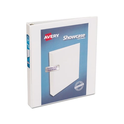 Showcase Economy View Binder with Round Rings 3 Rings, 1" Capacity, 11 x 8.5, White