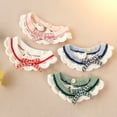 thumbnail image 4 of Visland Hand Knitted Cat Collar with Button Design Cute Bow Decoration Soft Comfortable Necklace Cat Collar, 4 of 8