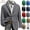 Blazer-Gray, variant on Christmas Blazer Men Tall and Big Corduroy Notch Lapel Collar One Button Holiday Jacket Long Sleeve Party Xmas Business Office Blazers with Pockets