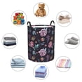 thumbnail image 3 of Lsque Roses Flowers pattern Laundry Hamper Basket, Tall Woven Rope Hamper Basket for Clothes, Lightweight Storage Basket, Collapsible Waterproof-Small, 3 of 8