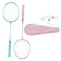 1Pair Professional Double Badminton Racquet Set Light Weight Shuttlecocks Racquet for Outdoor Backyard Games Enduring