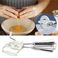thumbnail image 2 of Under 10 Egg Beater 10 "stainless Steel Hand Mixer Fast Semi Automatic Egg Beater and Pasta Tool Household Beater Baking Tool White 2pc, 2 of 7