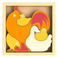 thumbnail image 1 of Rompecabezas BeginAgain Familia de Gallinas, 5 piezas, 15 x 15 x 3 cm, 1 of 5