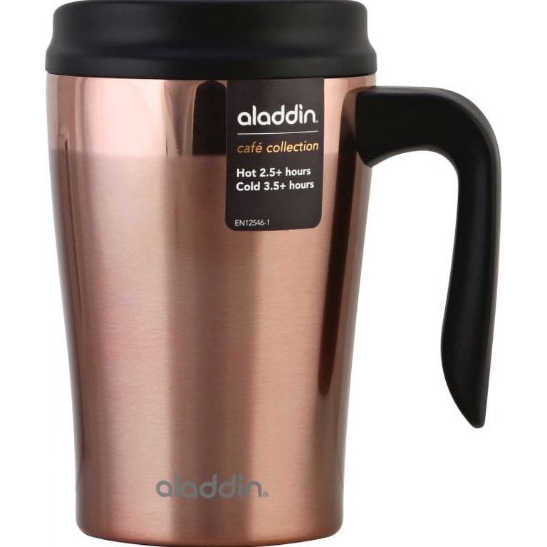 aladdin 12 oz cafe vacuum insulated desktop mug, petal