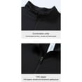 thumbnail image 5 of LNWUY Men's Long Sleeve 1/4 Zip Shirts Sun Protection Pullover UPF 50+ Rash Guard Outdoor Running Lightweight T Shirt Black M, 5 of 6