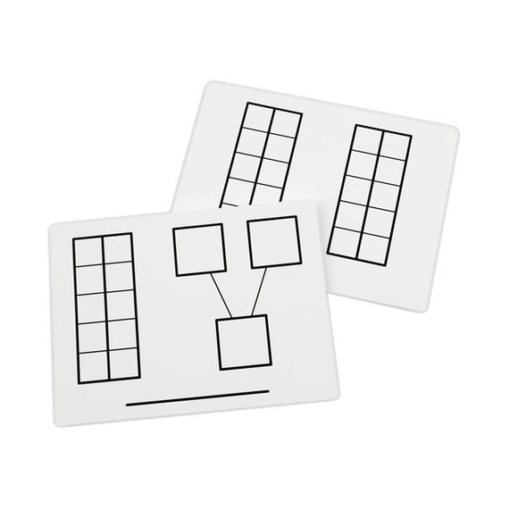 Tapis à Dix Cadres Write-On/Wipe-Off, Ensemble de 10