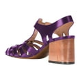 thumbnail image 3 of FSJ Women Stylish Square Closed Toe Gladiator Sandals Fisherman Mid Chunky heel Pumps Party Work Dress Daily Wear Buckle Shoes Size 14 Purple, 3 of 4