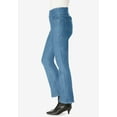 thumbnail image 3 of Woman Within Plus Size  Pull-On Bootcut Gap-Free Stretch Denim Jeans, 3 of 5