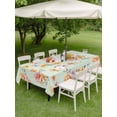thumbnail image 4 of Outdoor Tablecloth with Umbrella Hole for Patio/Picnic/Party/Camping, Spring Flowers Waterproof Table Cloth Rectangle Table Cover Washable, Yellow Pink Floral Rustic Botanical Green (54"x 80"), 4 of 8