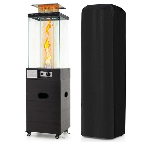 Costway Patio Heater 40,000 BTU Outdoor Propane Gas Heater with Cover and Wheels