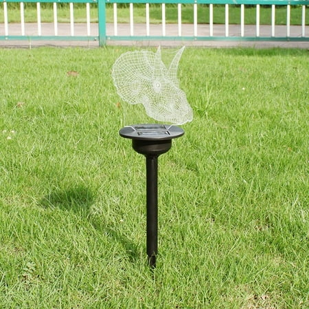 

Solar Powered LED Light Transparent Acrylic Outdoor Garden Lawn Pathway Landscape Lamp Home Patio Garden Outdoor Pathway Exquisite Beautiful Transparent Acrylic LED Light Solar Triceratops