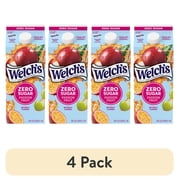 (4 pack) Welch's Passion Fruit Zero Sugar Drink, 59oz fl oz Carton