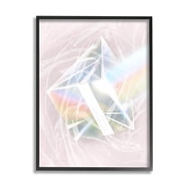 Pastel Prism Rainbow Reflection Abstract Graphic Art Black Framed Art Print Wall Art