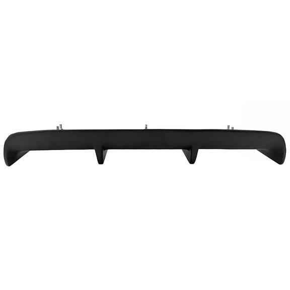 Ikon Motorsports Rear Bumper Lip/Diffuser Universal Fit 31" x 9" MDA Style Matte Black Fiberglass FRP Shark 4-Fin Air Dam Chin Valance Spoiler for Most Cars Sedan Coupe Hatchback Wagon