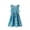 Blue, variant on Dresses for Girls Crew Neck Summer Sleeveless Sun Casual Beach Floral Print Party Kids Clothing