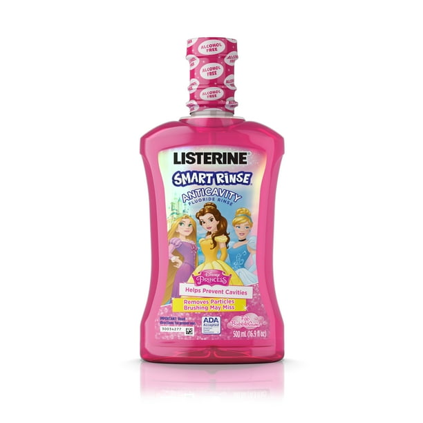 Listerine Smart Rinse Kids AlcoholFree Mouthwash, Bubble Gum, 500 mL