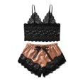 thumbnail image 1 of de mujer Cami Ropa de dormir ribete de encaje y pantalones cortos Despedida de soltera Khaki XXL Hugo Braguitas de encaje para mujer, 1 of 8