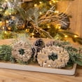 thumbnail image 2 of Melrose International Snowflake Ornament (Set of 12) 4"H, 6"H Wood, 2 of 6