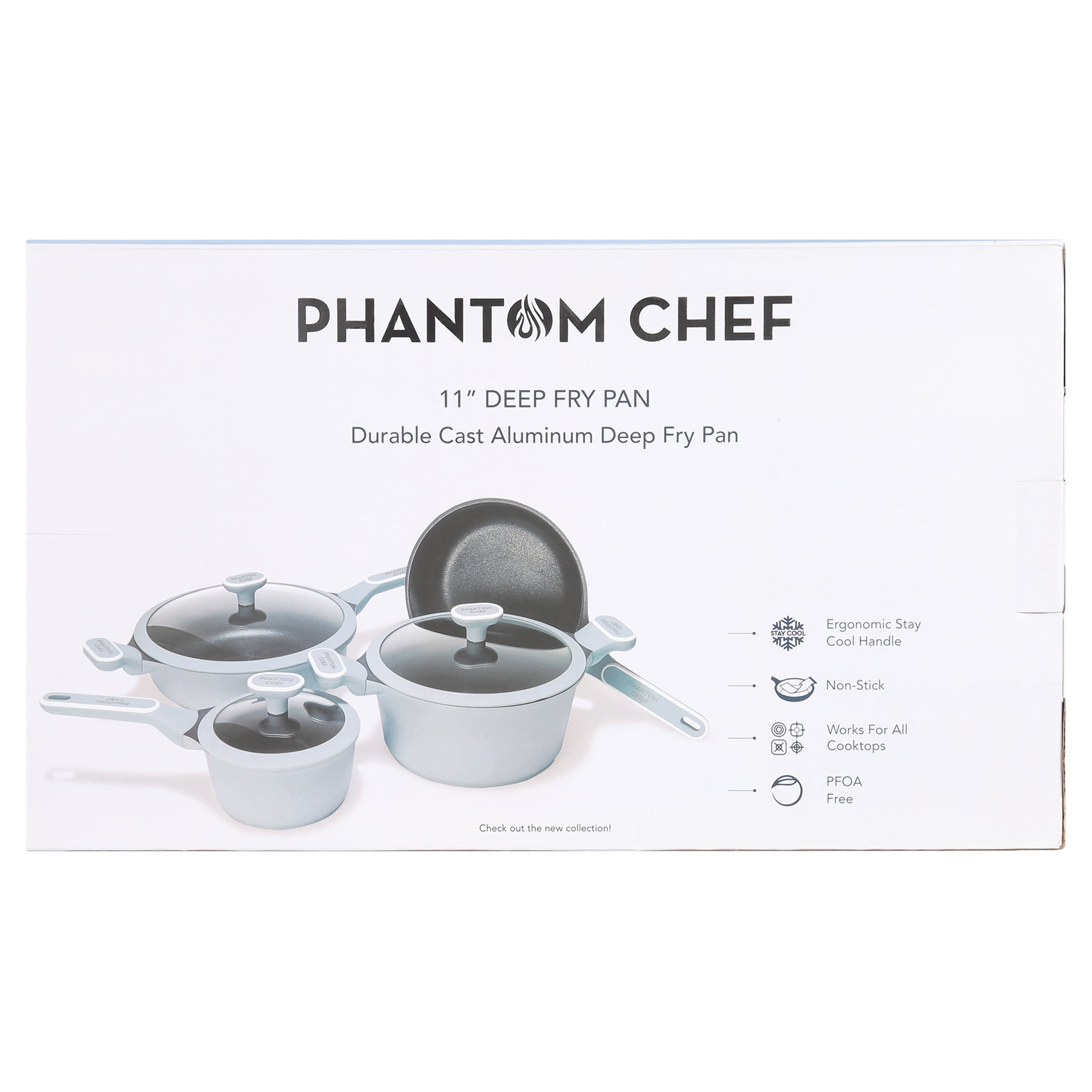 Phantom Chef Bundle: 11 Deep Frypan & 4.4 QT Casserole Stockpot