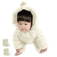 thumbnail image 4 of Kogui Newborn Baby Snowsuit Toddler Snow Suit Baby Snowsuit Girls Infant Boy Winter Coat Puffer Clohtes 18 24 Months (White,18-24 Months), 4 of 4