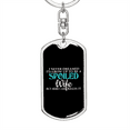 thumbnail image 5 of To My Wife  Spoiled Wife Black Stainless Steel or 18k Gold Premium Swivel Dog Tag Keychain, 5 of 16