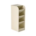 thumbnail image 1 of Caja de almacenamiento de escritorio con celosía, color beige, con 4 ranuras, organizador de bolígrafos para oficina, escuela, hogar, suministros, soporte para bolígrafos, gran capacidad, bonito, 1 of 5