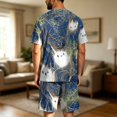 thumbnail image 7 of Pajamas for Men Halloween Pumpkins Print Mens Pajama Set Short Sleeve Crewneck & Pajama Shorts, 7 of 7